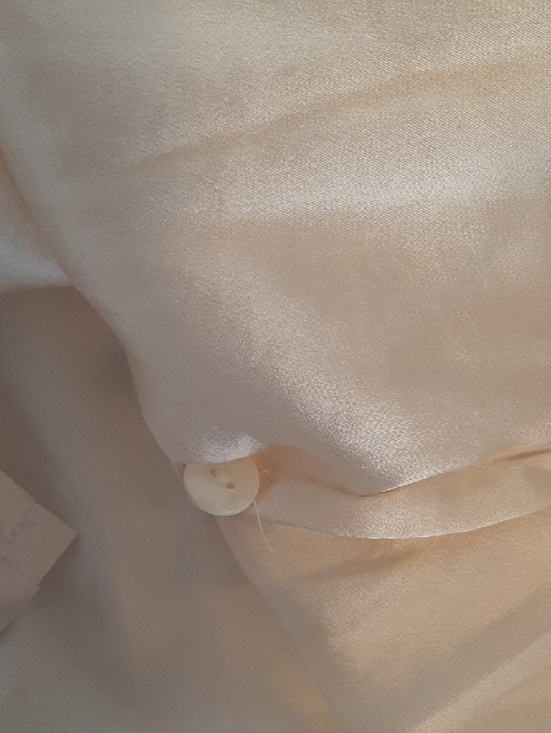 Peter Nygardπ100%SILK VINTAGE Cream Stand-Collar Button-Front Blouse Sz 8 - Picture 10 of 13